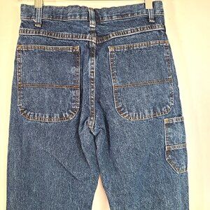 Vintage Legendary Gold Classic Dark Wash High Waist Cargo Denim Jeans